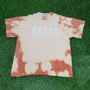 Vintage Y2K Texas Shirt Womens Large 21x24 Orange Bleached